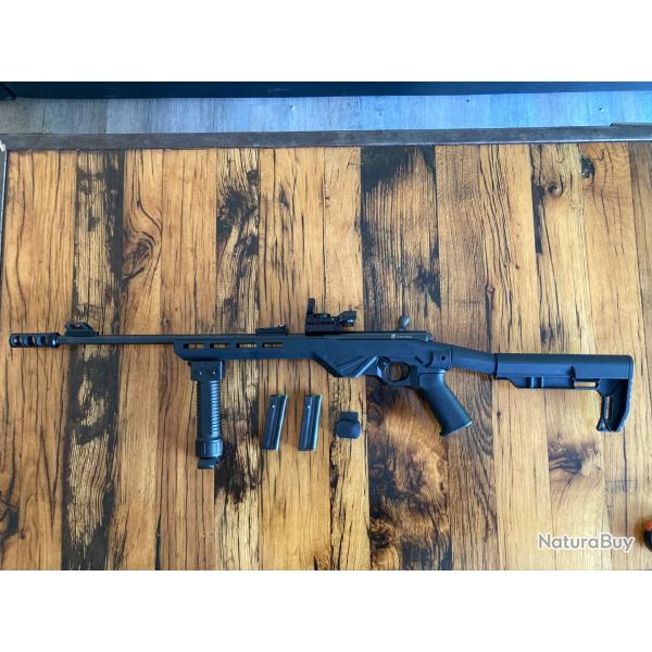 Carabine CITADEL TRAKR 22LR custom point rouge + bi pieds + 2 chargeurs