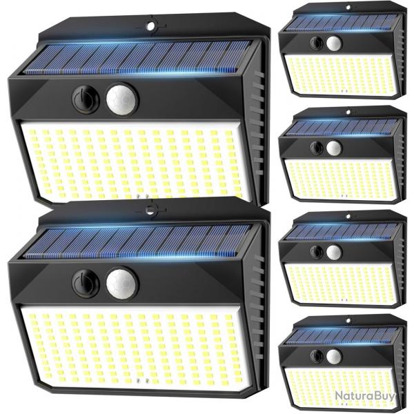 Lot de 6 Lumiere Solaire Exterieur avec Dtecteur de Mouvement, 150LED Spot Solaire IP65 Etanche