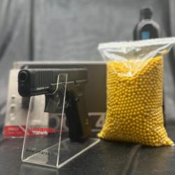 PACK LASER PRÊT A TIRER PISTOLET GLOCK 45 GEN5 MOS BBS 6MM GAZ
