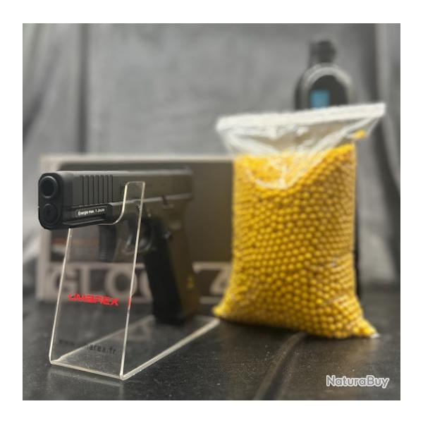 PACK PRT A TIRER PISTOLET GLOCK 45 GEN5 MOS BBS 6MM GAZ