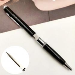 Stylo Couteau ouvre lettre lame en acier inoxydable Noir