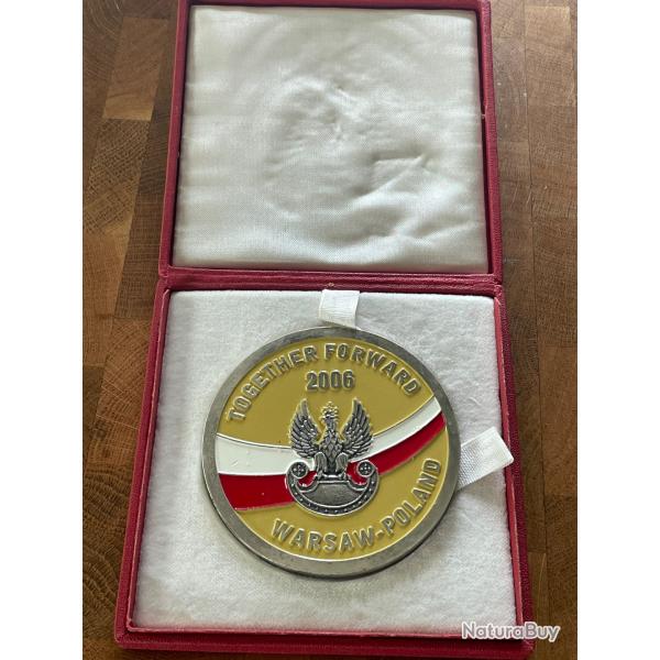 Plaque commmorative polonaise ministre de La Dfense