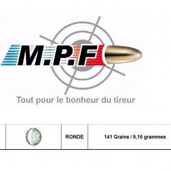 Ogives MPF plomb 44 balles rondes 138 Gr Ø 454" par 250 en port gratuit