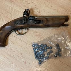 Pistolet à silex poudre noir