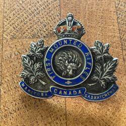 Insigne de casquette First mounted rifles Canada 1ère guerre mondiale
