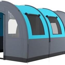 Tente de Camping pour 5-6 Personnes Sac de Transport Montage Facile, imperméable 480 x 260 x 200 cm