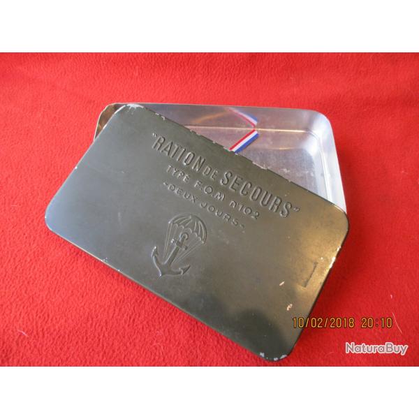 boite metal  de ration  type F.O.M NR 102 EPOQUE indo