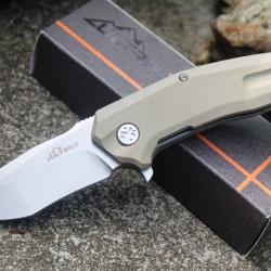 Couteau Ultra-X Cobra Desert Lame Tanto Acier 440C Manche G-10 Linerlock Clip Roulements Billes 215F