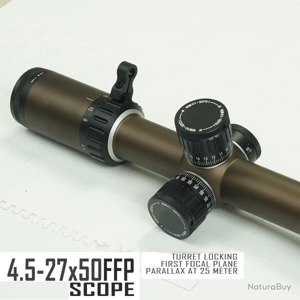 4.5-27x50 FFP-  -**MARRON Paiement en 3 ou 4 fois - LIVRAISON GRATUITE !