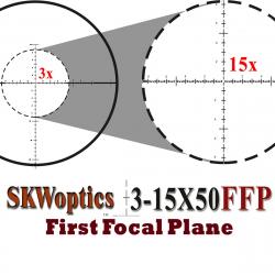 Lunette de visée SKWoptics 3-15X50FFP-MIL Paiement en 3 ou 4 fois -