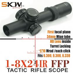 Lunette de visée SKWoptics Compact 1-8x24 FFP  Paiement en 3 ou 4 fois - LIVRAISON GRATUITE !