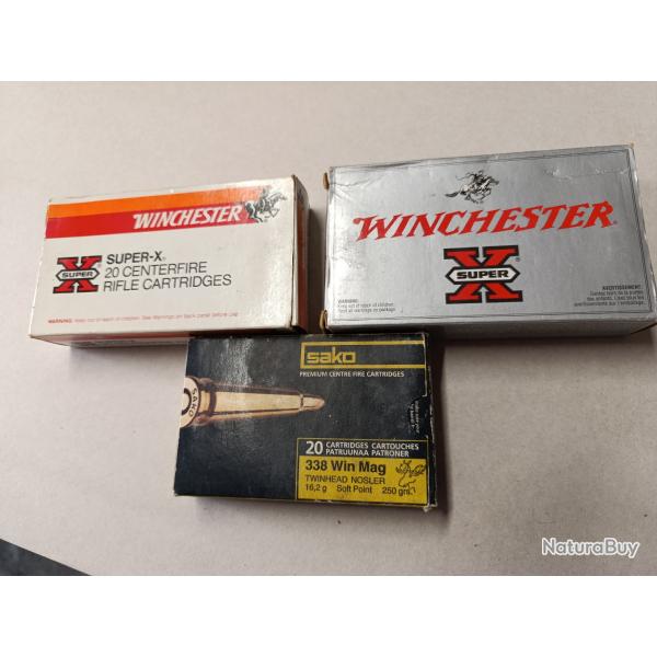 Lot de balle calibre 338 Winchester Magnum