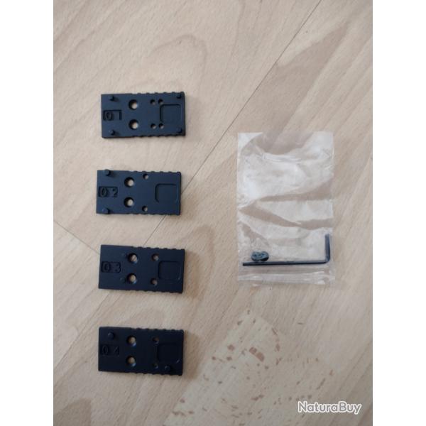 Plaques de montage/interfaces d'adaptation pour viseur  pour glock Mos