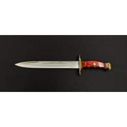 Muela BW26 - Poignard Bowie 26 cm - Acier Molybdène Vanadium, Manche Stamina Rouge