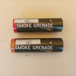 LOT DE FUMIGÈNE À GRATTOIR ROUGE ET ORANGE
