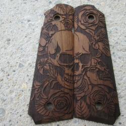 Plaquettes Bois SKULL  pour PT 1911 TAURUS