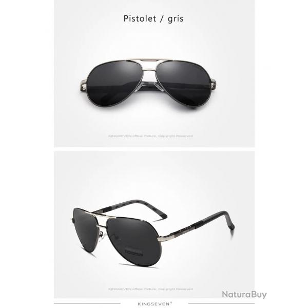 KINGSEVEN-Lunettes de soleil polarises en aluminium vintage pour hommes et femmes
