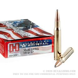 Cartouches HORNADY 30-06 SPRINGFIELD SPRG 180grs SP- Boite de 20 unités