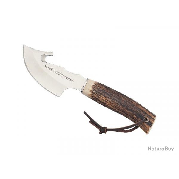 Poignard Muela RACOON lame a depouiller 8cm acier manche cerf + etui