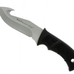 Poignard Muela BISONTE lame a depouiller 11cm acier manche gomme noir + etui