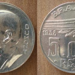 Bresil 5000 Reis 1938 Santos Dumont Pièce Argent