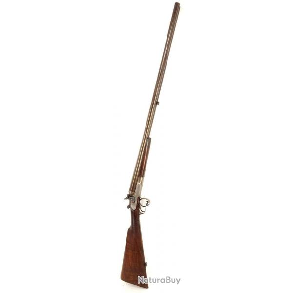 FUSIL CHASSE JUXTA A CHIENS EXTERIEURS STEVENS LONDON 76cm 12/65 PLATINES MARTIN ARQUEBUSIER A CHART