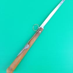 ANCIEN &  GRAND COUTEAU AVEC RESSORT A PALME .  LONGUEUR  :  427mm  .