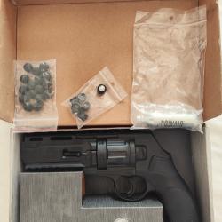 Revolver HDR50 T4E UMAREX 11 joules avec16 balles caoutchouc + 6 acier X-Terminator + cartouche CO2