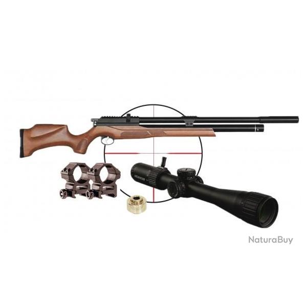 Pack Snowpeak M25W Wood PCP - Carabine  plomb calibre 9 mm 19.9 J