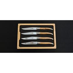 Laguiole en Aubrac 42C12OLIHL Coffret 6 couteaux à steak en bois d'olivier