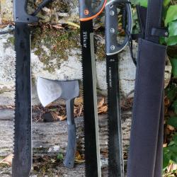 Lot de 4 Machette Hache Kukkri Lame Acier 3Cr13 Manche ABS Etui LOT POUR REVENDEURS Survie Alaska
