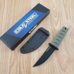 Couteau Mini Katana Cold Steel Kyoto II Green Lame Acier 8Cr13MoV BLK Manche Kray-Ex Etui Secure-Ex