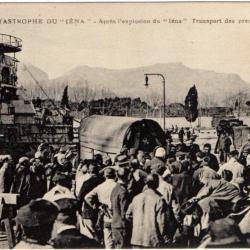 CPA - Marine Militaire -CATASTROPHE EXPLOSION CUIRASSE IENA 1907 TRANSPORT BLESSES - N°3115
