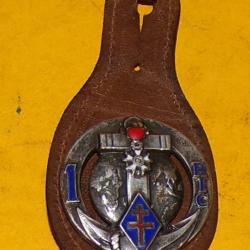 1er REGIMENT D'INFANTERIE COLONIALE , SANS DATE , PERIODE GUERRE INDOCHINE  ,cercle évidé mappemonde