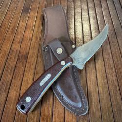 COUTEAU U.S VINTAGE OLD TIMER SHRADE 151 DANS SON ÉTUIS DE CEINTURE CUIR