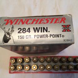 Boîte de 20 balles WINCHESTER 284 power point 150 GR