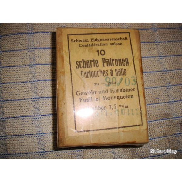 BOITE DE 7.5 X53.5 SUISSE MOD 90/03 COLLECTOR