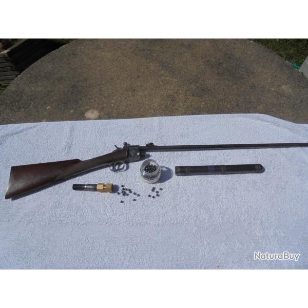 Carabine GIFFARD fonctionnelle avec adaptateur CO2 et plombs 8mm