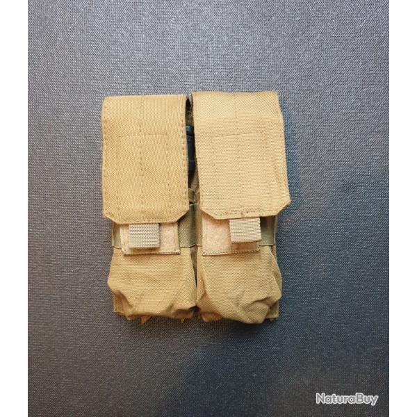 Poche double M4 AR15 type BlackHawk BHI Molle Coyote