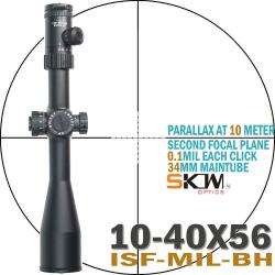 Lunette de visée SKWoptics Compact 10-40x56 BB 308 -  SCOPE and RINGS - LIVRAISON GRATUITE !!!