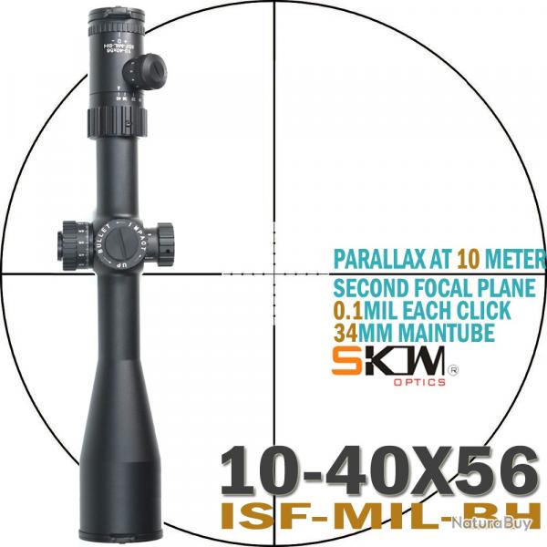 Lunette de vise SKWoptics Compact 10-40x56 BB 308 -  SCOPE and RINGS - LIVRAISON GRATUITE !!!