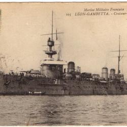CPA- Marine Militaire Française -LÉON - GAMBETTA -Croiseur-Cuirasse N°3011