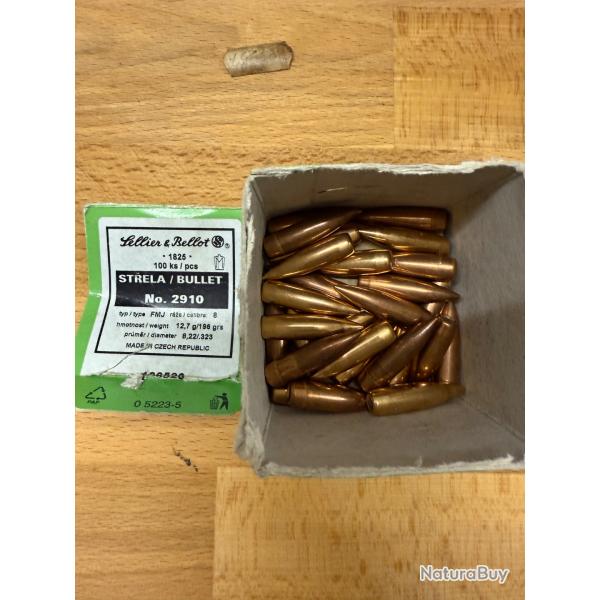 Ogives Sellier Bellot cal 8mm 196gr fmj