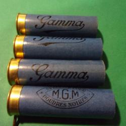 4 Douilles a broche neuve en carton Gamma MGM calibre 12 pour poudre noire