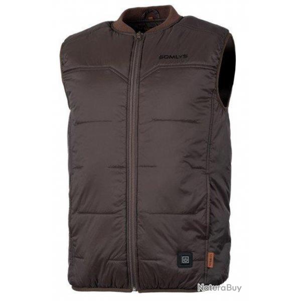 Gilet chauffant Thermoshield marron SOMLYS-3XL