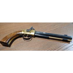 Pistolet italien percussion à poudre noire Cal.45 poinçon AI 1982 L.BARONI Acier et laiton gravé