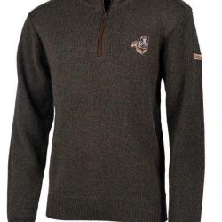 Pull col zippé sanglier TREELAND