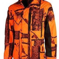 Veste de chasse enfant chaude camo orange TREELAND