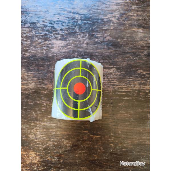 CIBLE AUTOCOLLANTE 7,5 CM , 200 PICES PAR ROULEAU