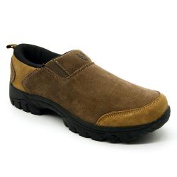 Sabots Montana cuir suédé chocolat / taupe 39 à 46